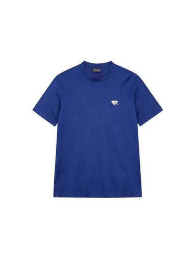 Men s Easy Face Patch T Shirt Light Navy 270903 - EMPORIO ARMANI - BALAAN 1