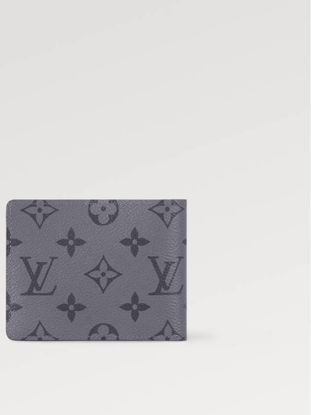 Monogram Eclipse Reverse Slender Half Wallet Grey - LOUIS VUITTON - BALAAN 6