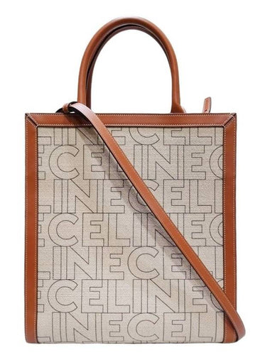 Women s Celine 192082ERN 02NT All Over Print Small Vertical Cabas Tote Bag Strap - CELINE - BALAAN 1