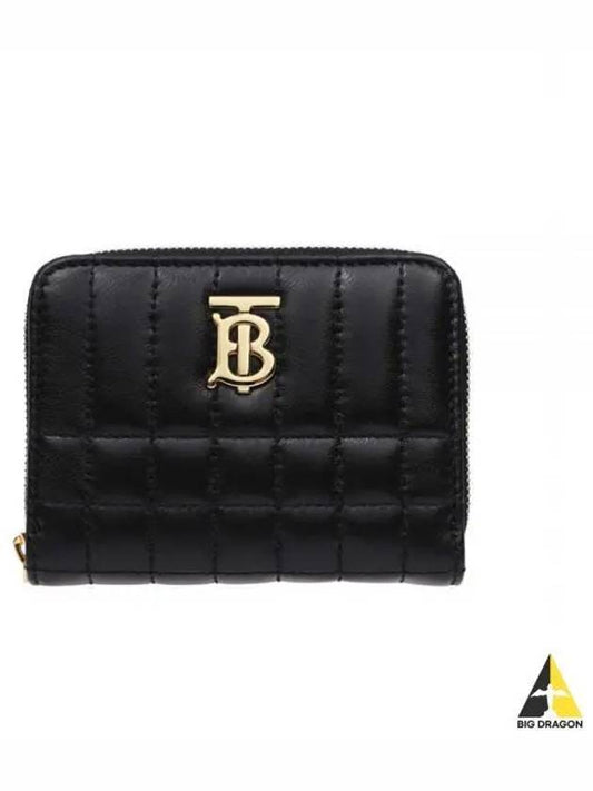 Lola Zipper Quilted Leather Half Wallet Black - BURBERRY - BALAAN 2