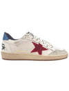 Ball Star Lace-up Leather Low Top Sneakers White - GOLDEN GOOSE - BALAAN 3