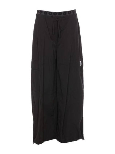 Drawstring Cargo Straight Pants Black - KENZO - BALAAN 2