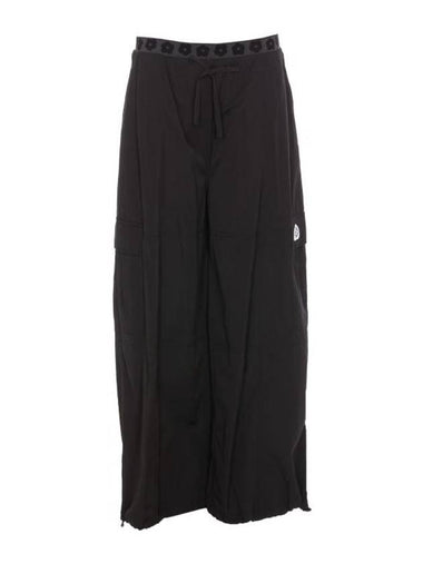 Drawstring Cargo Straight Pants Black - KENZO - BALAAN 1