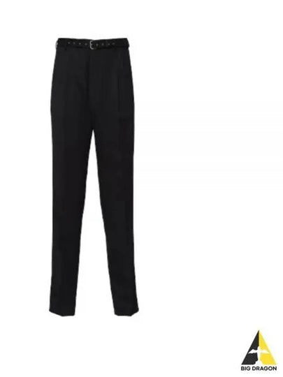 Wool Straight Pants Black - PRADA - BALAAN 2