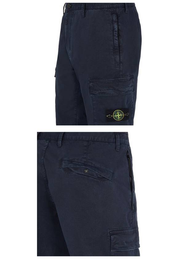 Cotton Cargo Straight Pants Navy - STONE ISLAND - BALAAN 6