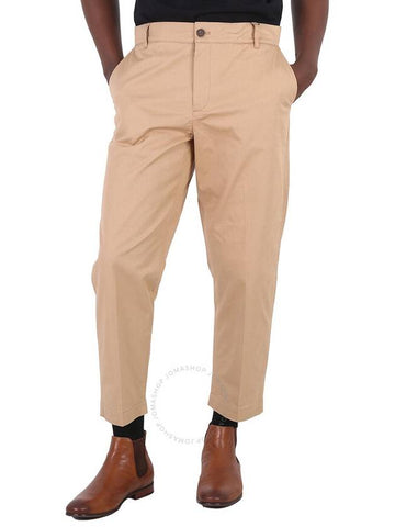 Maison Kitsune Men's Beige Straight-Leg Tailored Trousers, Brand Size 44 (Waist Size 29") - MAISON KITSUNE - BALAAN 1