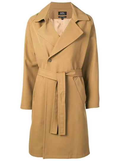 Double Breast Belt Single Coat Camel - A.P.C. - BALAAN 2