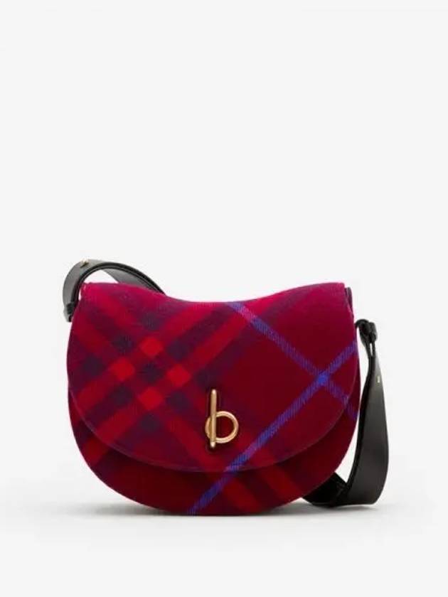 Rocking Horse Check Medium Shoulder Bag Crimson - BURBERRY - BALAAN 2