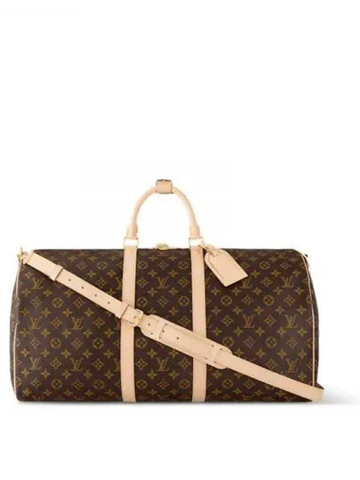 Keepall 55 Bandouliere Monogram Travel Duffel Bag Brown - LOUIS VUITTON - BALAAN 2