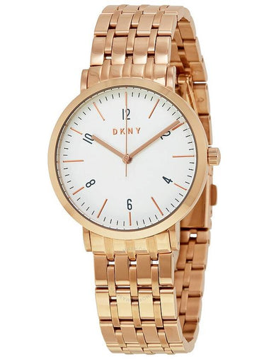 DKNY Minetta White Dial Rose Gold-tone Ladies Watch NY2504 - DKNY - BALAAN 1