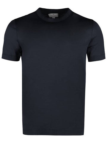 Canali Cotton Crew-Neck T-Shirt - CANALI - BALAAN 1