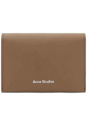 Logo Bifold Card Wallet Brown - ACNE STUDIOS - BALAAN 1