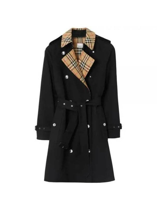 Short check collar trench coat - BURBERRY - BALAAN 1