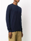 Stretch Wool Crewneck Knit Top Dark Navy - STONE ISLAND - BALAAN 3