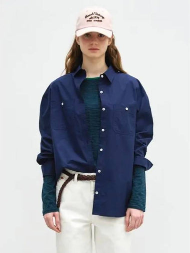 OVERSIZED POCKET SHIRTS NAVY - BENSIMON - BALAAN 1