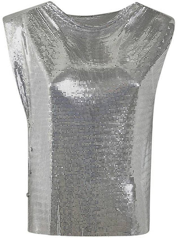 Paco Rabanne Draped Mesh Top Clothing - PACO RABANNE - BALAAN 1