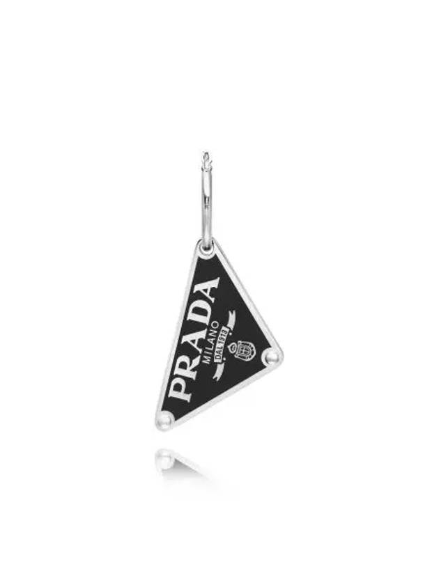 Symbole Pendant Left Earring Black - PRADA - BALAAN 2