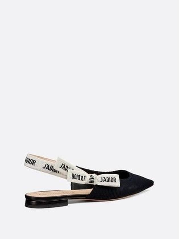 Women's Ballerina Slingback Flat Black - DIOR - BALAAN.