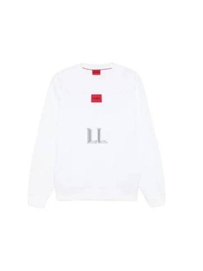 Men's Red Logo Label Sweatshirt White - HUGO BOSS - BALAAN 2