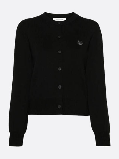 Bold Fox Head Patch Regular Cardigan Black - MAISON KITSUNE - BALAAN 2