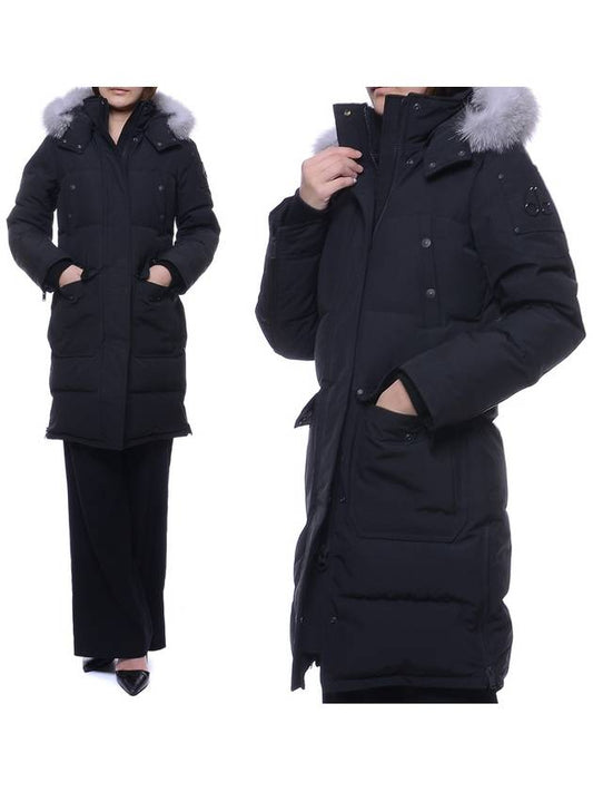 Women's Onyx Causapscal Padding Frost Fox Fur Black - MOOSE KNUCKLES - BALAAN 2