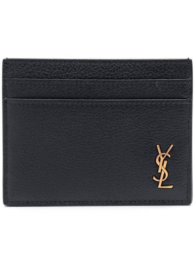 Tiny Monogram Card Wallet Black - SAINT LAURENT - BALAAN 3