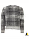 Check 4 Bar Mohair Knit Top Grey - THOM BROWNE - BALAAN 2