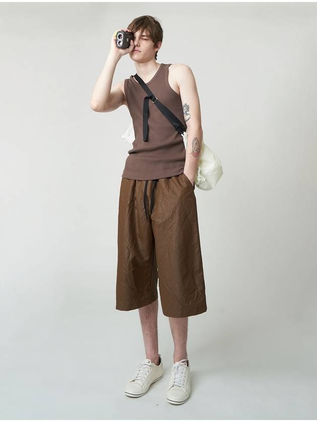 Ribbed Sleeveless Light Brown - ATHPLATFORM - BALAAN 7