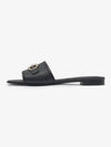 Women's Gancini Rhodes Logo Slippers Black - SALVATORE FERRAGAMO - BALAAN 2