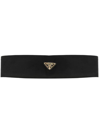 Triangle Logo Hairband Black - PRADA - BALAAN 2