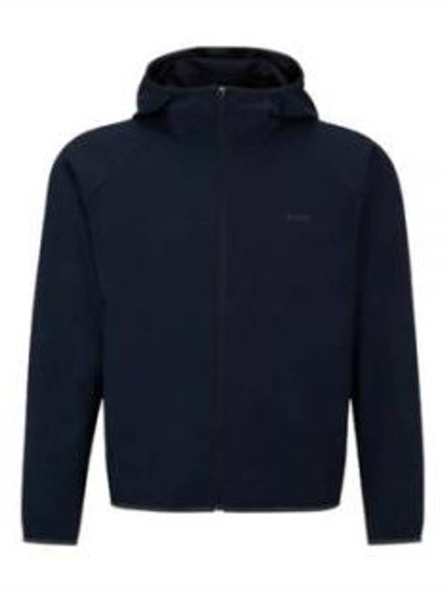 Slim Fit Waterproof Fabric Zip-Up Jacket Navy - HUGO BOSS - BALAAN 2