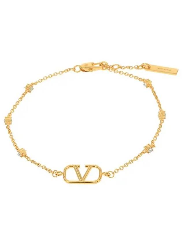 Men's V Logo Signature Bracelet Gold - VALENTINO - BALAAN 4