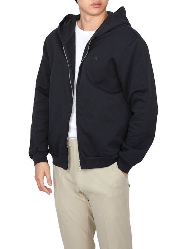 Cotton Zip-Up Hoodie Black - ACNE STUDIOS - BALAAN 6