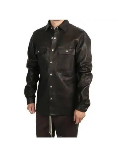 Leather shirt jacket 270563 - RICK OWENS - BALAAN 1