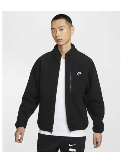 Sportswear Club Fleece Zip-Up Jacket Black - NIKE - BALAAN 2