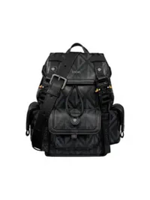 Hit The Road Canvas Leather Small Backpack Black - DIOR - BALAAN 1