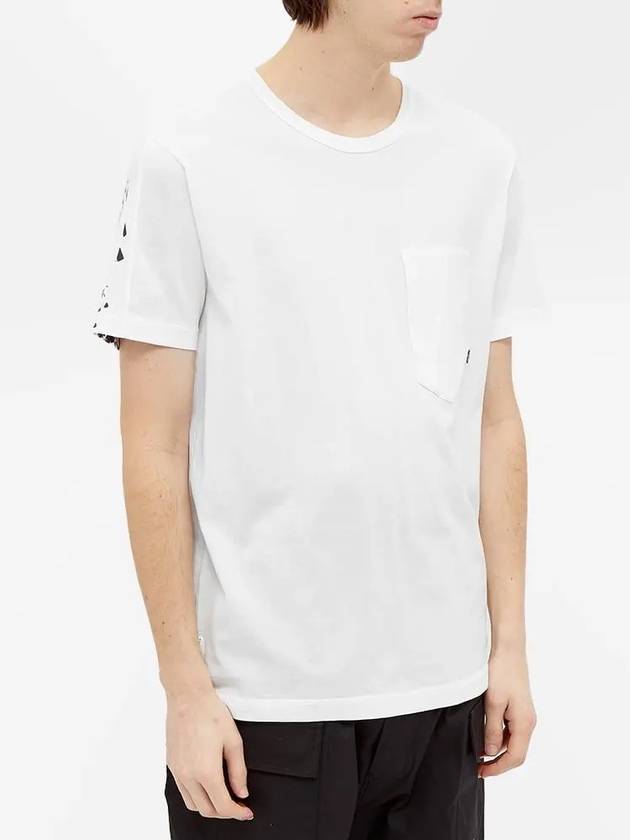 Shadow Project Back Printing Pocket Short Sleeve T-Shirt White - STONE ISLAND - BALAAN 5