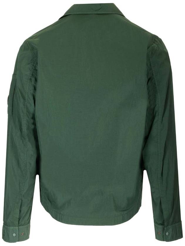 Chrome-R Pocket Over Long Sleeve Shirt Green - CP COMPANY - BALAAN 4