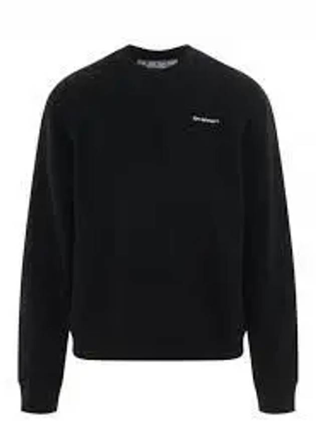 Wave Diag Logo Print Sweatshirt Black - OFF WHITE - BALAAN 2