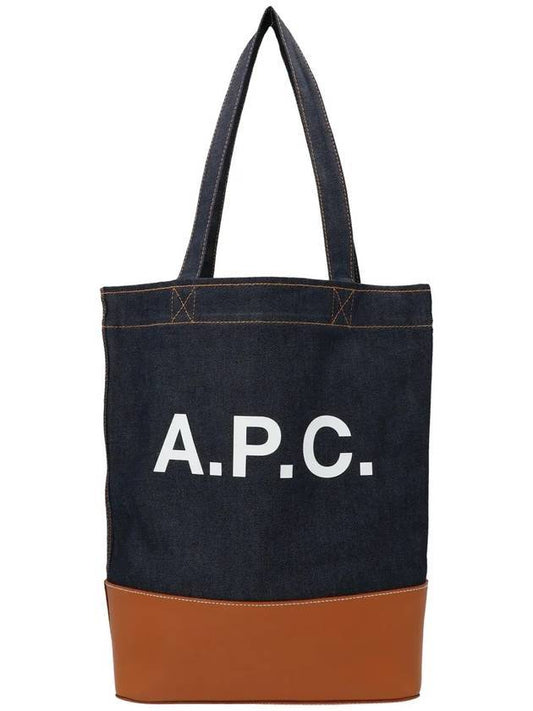 Logo Denim Axelle Tote Bag Navy - A.P.C. - BALAAN 1