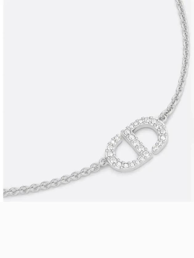 Petit CD Crystal Necklace Silver - DIOR - BALAAN 5