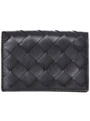 Intrecciato Flap Business Card Wallet Black - BOTTEGA VENETA - BALAAN 2