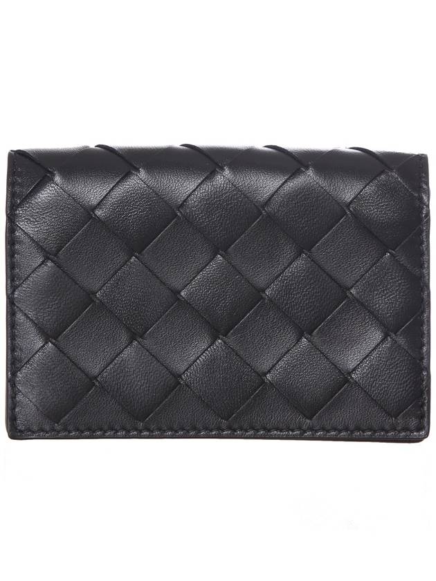 Intrecciato Flap Business Card Wallet Black - BOTTEGA VENETA - BALAAN 2