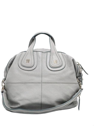 Givenchy BB05046012 Gray Calfskin Silver Nightingale Medium 2WAY - GIVENCHY - BALAAN 1