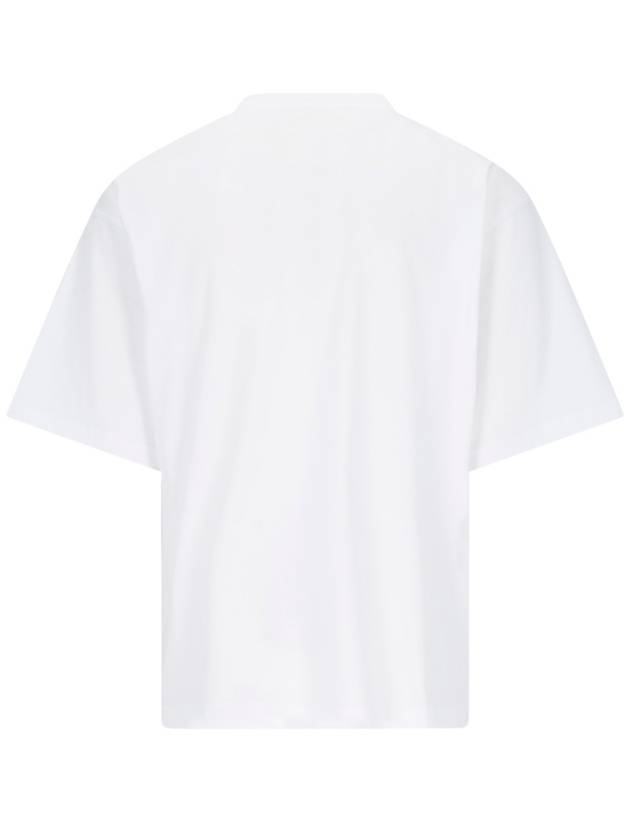 Logo Organic Cotton Short Sleeve T-Shirt White - MARNI - BALAAN 3