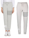 Women's Diagonal Pastel Trainning Jogger Track Pants Grey - THOM BROWNE - BALAAN 3