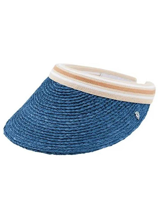 HAT50265 SPNUS Bianca Sapphire Nougat Striped Visor Women s Sun Cap Hat - HELEN KAMINSKI - BALAAN 1