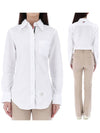 Button Down Cotton Oxford Long Sleeve Shirt White - THOM BROWNE - BALAAN 2