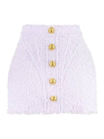 Short Skirt AF0LB850XC67 5BA LILAC - BALMAIN - BALAAN 1