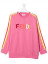 Kids Side Stripe Sweatshirt JUH029 5V0 F1DER - FENDI - BALAAN 2